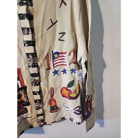 Onque Casuals Teacher Cardigan Sweater Teacher Educator Preschool Jacket NEW - Picture 2 of 6